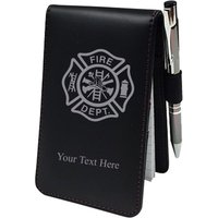 Personalisierter Feuerwehr Notizblock Mit Stift, Personalisiertes Namen Bedrucktes Notizbuch Mini Jotter von abrotherhoodstore