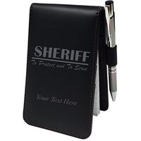 Personalisiertes Sheriff Notizblock Mit Stift, Notizbuch Namen Bedrucktes Mini Jotter | Memo Pad Stellvertretender von abrotherhoodstore