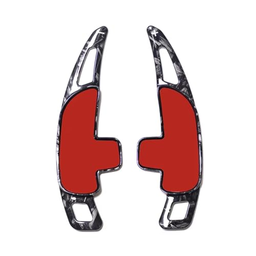 Kompatibel Mit Mercedes Für Benz Für AMG A35 A45 C43 C63 CLA35 CLA45 2015 2016 2017 2018 2019 2020 2021 2022 2023 Lenkrad-Schaltwippe(Red carbon pattern) von abywrpagg