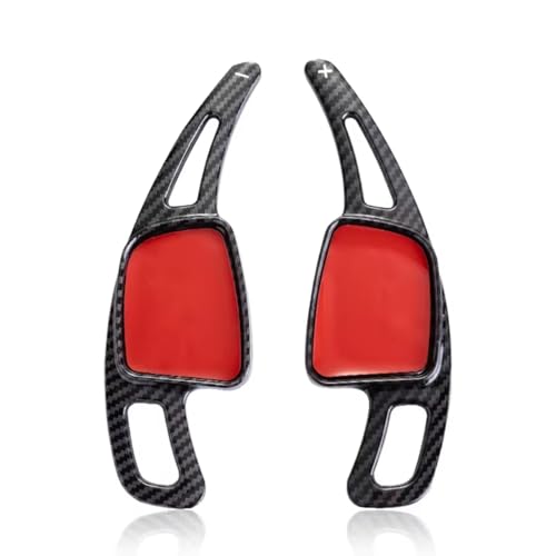 abywrpagg Kompatibel Mit A5 S5 S4 (B9) Q2 Q5 2017 2018 2019 Carbonfaserdruck Aluminium Auto-Lenkrad-Schaltwippe Innenausstattung(Fit Type C Carbon) von abywrpagg