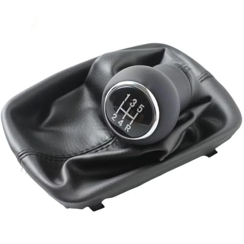 abywrpagg Kompatibel Mit A6 C5 A4 B5 A8 D2 1996 1997 1998 1999 2000 2001 2002 2003 Car Styling 5/6-Gang-Schaltknauf Mit Gamaschen-Kofferraumabdeckung(5 Speed Black) von abywrpagg