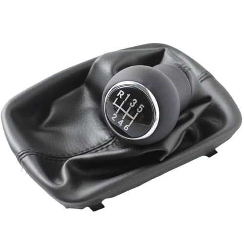 abywrpagg Kompatibel Mit A6 C5 A4 B5 A8 D2 1996 1997 1998 1999 2000 2001 2002 2003 Car Styling 5/6-Gang-Schaltknauf Mit Gamaschen-Kofferraumabdeckung(6 Speed Black) von abywrpagg