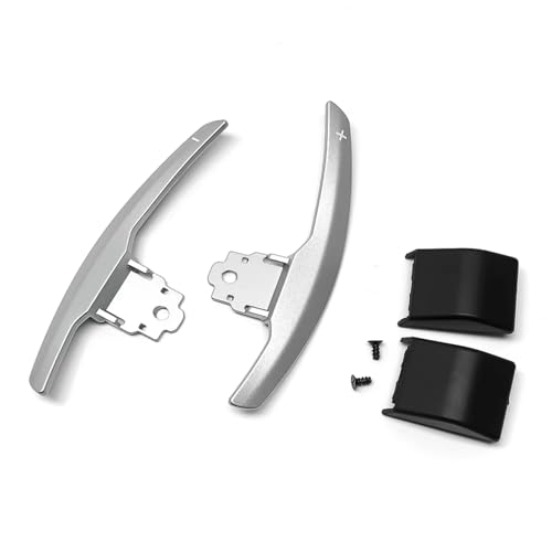 abywrpagg Kompatibel Mit BMW X1 X2 X3 X4 X5 X6 F15 F16 F25 F26 F39 F48 2013 2014 2015 2016 2017 2018 2019 2020 Auto-Lenkrad-Schaltwippenverlängerung(Silver) von abywrpagg