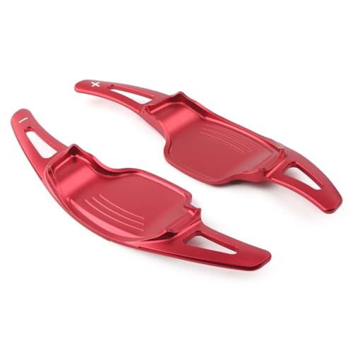 abywrpagg Kompatibel Mit Buick Für Regal GS 2016 2017 2018 2019 1 Paar Auto-Lenkrad-Schaltwippen Erweiterter Aufkleber Innenzubehör(Red) von abywrpagg