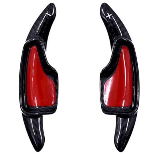 abywrpagg Kompatibel Mit Chevrolet Für Camaro 2016 2017 2018 2019 2020 1 Paar Carbonfaser-Lenkrad-Schaltwippenverlängerung(Fiberglass Red) von abywrpagg