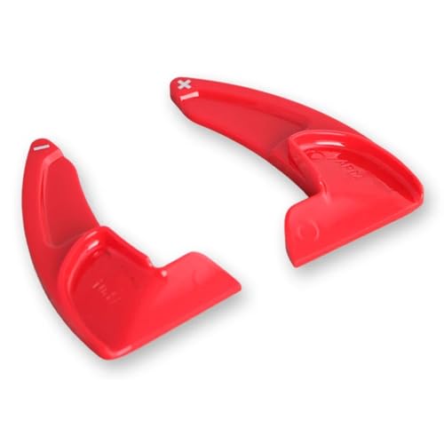 abywrpagg Kompatibel Mit Dodge Für Challenger Für Charger 2015 2016 2017 2018 2019 2020 2021 1 Paar Auto-Lenkrad-Schaltwippenverlängerung(Red) von abywrpagg