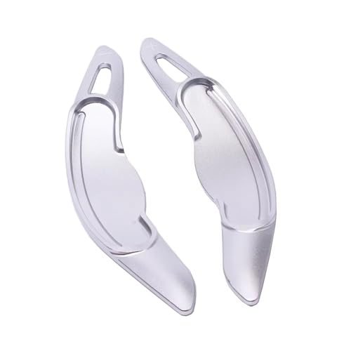 abywrpagg Kompatibel Mit Mini Für Cooper S JCW F54 F55 F56 F57 Für F60 Aluminium-Lenkrad-Schaltpaddel-Verlängerungsabdeckung Auto-Styling-Zubehör(Silver) von abywrpagg