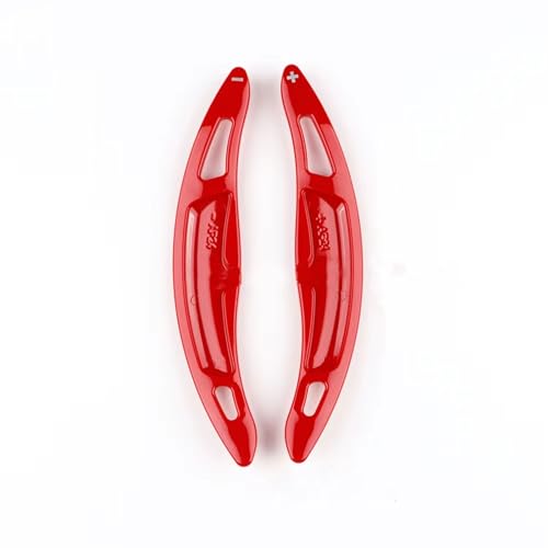 abywrpagg Kompatibel Mit Porsche Für 911 2016 2017 2018 Kohlefaser-ABS Auto-Lenkrad-Schaltwippenabdeckung Innenausstattung(Red) von abywrpagg