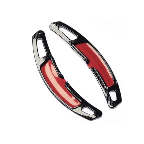 abywrpagg Kompatibel Mit Porsche Für Boxster Für Cayman 718 2016 2017 2018 2019 2020 2021 2022 Autoteile Lenkrad-Schaltwippenverlängerung(Red carbon pattern) von abywrpagg