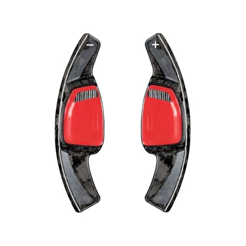 abywrpagg Kompatibel Mit RS3 RS4 RS5 RS6 2020 2021 2022 2023 Lenkrad Carbonfaser-Schaltwippe Auto-Styling Innenzubehör(Forged Black) von abywrpagg