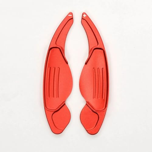 abywrpagg Kompatibel Mit Range Für Rover Autobiography 2011 2012 2013 2014 2015 1 Paar Auto-Lenkrad-Schaltwippen-Verlängerungsabdeckung(Red) von abywrpagg