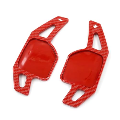 abywrpagg Kompatibel Mit Seat Für Alhambra Für Arona Carbonfaserdruck ABS-Lenkrad Schaltwippen Auto-Styling Innenausstattung(Red Carbon Look) von abywrpagg