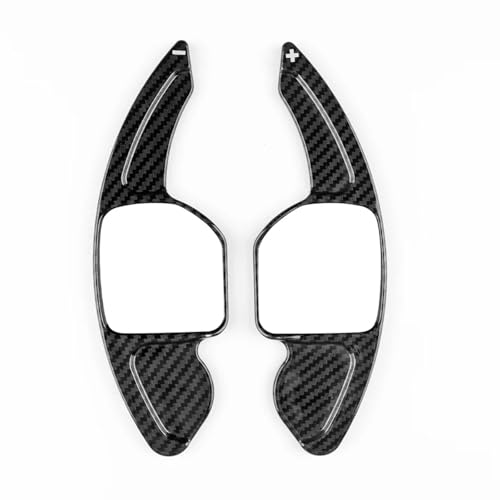 abywrpagg Kompatibel Mit Seat Für Leon MK4 2013 2014 2015 2016 2017 2018 2019 2020 2021 2022 2023 Carbonfaser-Autolenkrad-Schaltpaddel-Aufkleber(Black Carbon) von abywrpagg