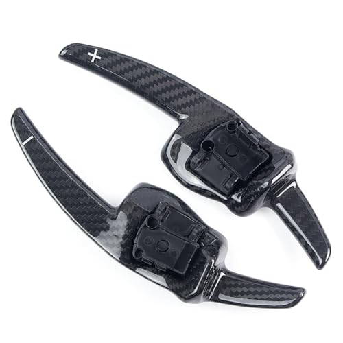 abywrpagg Kompatibel Mit VW Für Golf 5 MK5 V R32 GTX Für GTI GT-TSI 1 Paar Autolenkrad Carbonfaser-Schaltpaddel-Verlängerungszubehör(Carbon fiber black) von abywrpagg