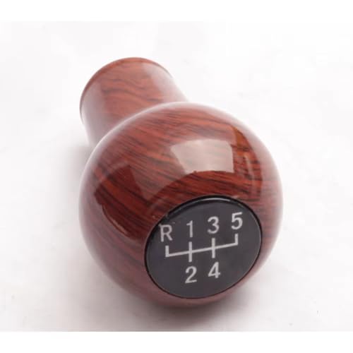 abywrpagg Kompatibel Mit VW Für Jetta Für Golf MK2 Quadratischer Kopf 5-Gang-Schaltgetriebe Schaltknauf Schaltsackabdeckung Autoteile OEM: 191863216(Wooden) von abywrpagg