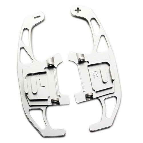 abywrpagg Kompatibel Mit VW Für Jetta GLI Für Scirocco 2.0T R GLI 2016 2017 2018 2019 Auto-Lenkrad-Schaltwippe Innenzubehör(Silver) von abywrpagg