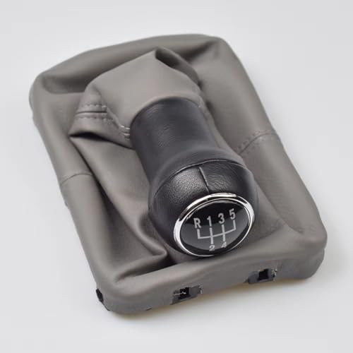 abywrpagg Kompatibel Mit VW Für Käfer Für Cabrio 2003 2004 2005 2006 2007 2008 2009 2010 Autohandbuch 5-Gang-Schalthebel Schaltknauf Mit Kofferraum(5 Speed Gray) von abywrpagg