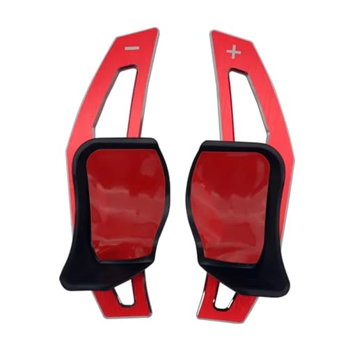 abywrpagg Kompatibel Mit VW Für Sharan 2012 2013 2014 2015 2016 1 Paar Auto-Lenkrad-Schaltwippen-Verlängerungsaufkleber Innenzubehör(Red) von abywrpagg