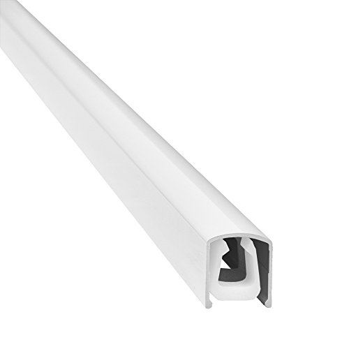 Design Alu Kabelkanal"SLIM SHADE" für TV, PC etc. - weiß glänzend (Klavierlackoptik) - Länge 110cm - Platz für viele Kabel - 110 x 1,6 x 1,8 cm - Verkleidung aus Aluminium - einfache Installation von ac-premium