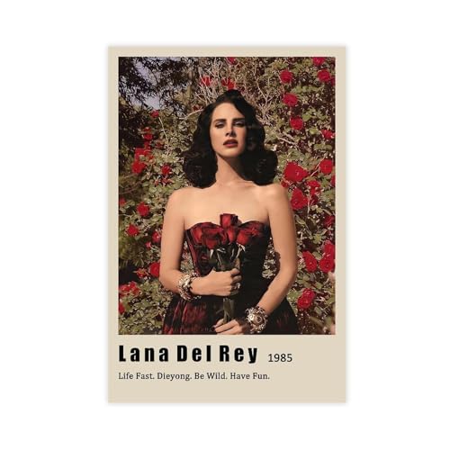 Lana Del Rey 3 Leinwand-Poster, Wandkunst, Dekordruck, Bild Gemälde für Wohnzimmer, Schlafzimmer, Dekoration, 40 x 60 cm Lana Del Rey 3 Leinwand-Poster, Wandkunst, Dekordruck, Bild Gemälde für Wohnzimmer, Schlafzimmer, Dekoration, 40 x 60 cm von acalur