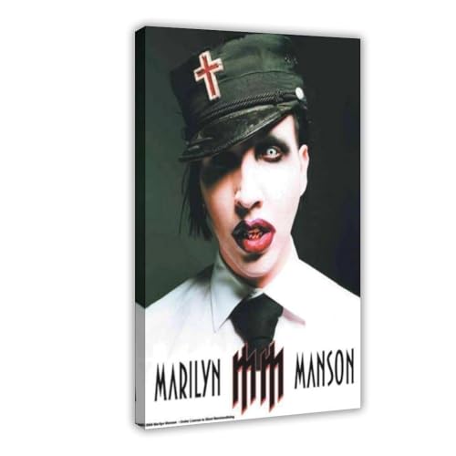 Marilyn Manson Leinwand-Poster, Wandkunst, Dekordruck, Bild Gemälde für Wohnzimmer, Schlafzimmer, Dekoration, 40 x 60 cm Marilyn Manson Leinwand-Poster, Wandkunst, Dekordruck, Bild Gemälde für Wohnzimmer, Schlafzimmer, Dekoration, 40 x 60 cm von acalur
