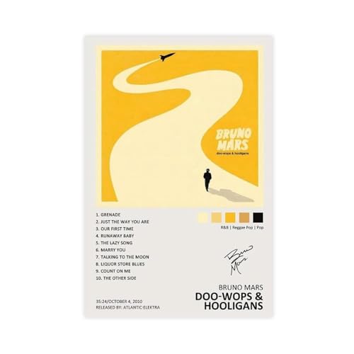 acalur Bruno Mars – Doo-Wops & Hooligans Leinwand-Poster, Schlafzimmerdekoration, Landschaft, Büro, Raumdekoration, Geschenk, 40 x 60 cm acalur Bruno Mars – Doo-Wops & Hooligans Leinwand-Poster, Schlafzimmerdekoration, Landschaft, Büro, Raumdekoration, Geschenk, 40 x 60 cm von acalur