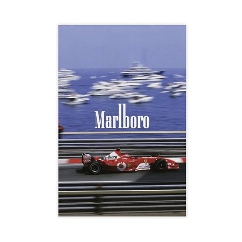 acalur Leinwand-Poster, Motiv: F1 Monaco Marlboro im Vintage-Stil, Wandkunst, Dekordruck, Gemälde für Wohnzimmer, Schlafzimmer, Dekoration, 40 x 60 cm acalur Leinwand-Poster, Motiv: F1 Monaco Marlboro im Vintage-Stil, Wandkunst, Dekordruck, Gemälde für Wohnzimmer, Schlafzimmer, Dekoration, 40 x 60 cm von acalur