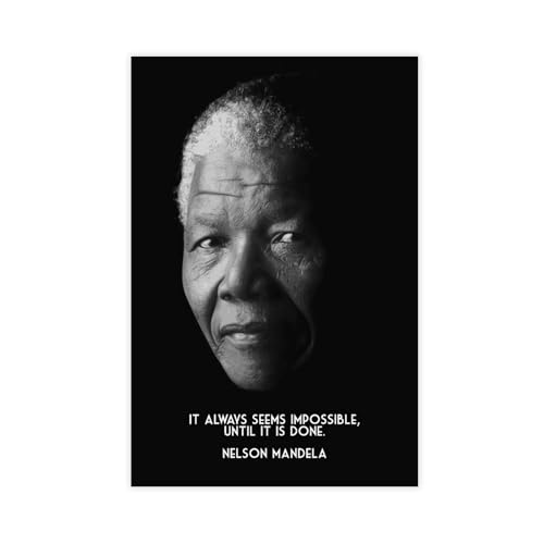 acalur Nelson Mandela Poster mit Promi-Zitaten auf Leinwand, Wandkunst, Dekordruck, Bild Gemälde für Wohnzimmer, Schlafzimmer, Dekoration, 30 x 45 cm acalur Nelson Mandela Poster mit Promi-Zitaten auf Leinwand, Wandkunst, Dekordruck, Bild Gemälde für Wohnzimmer, Schlafzimmer, Dekoration, 30 x 45 cm von acalur