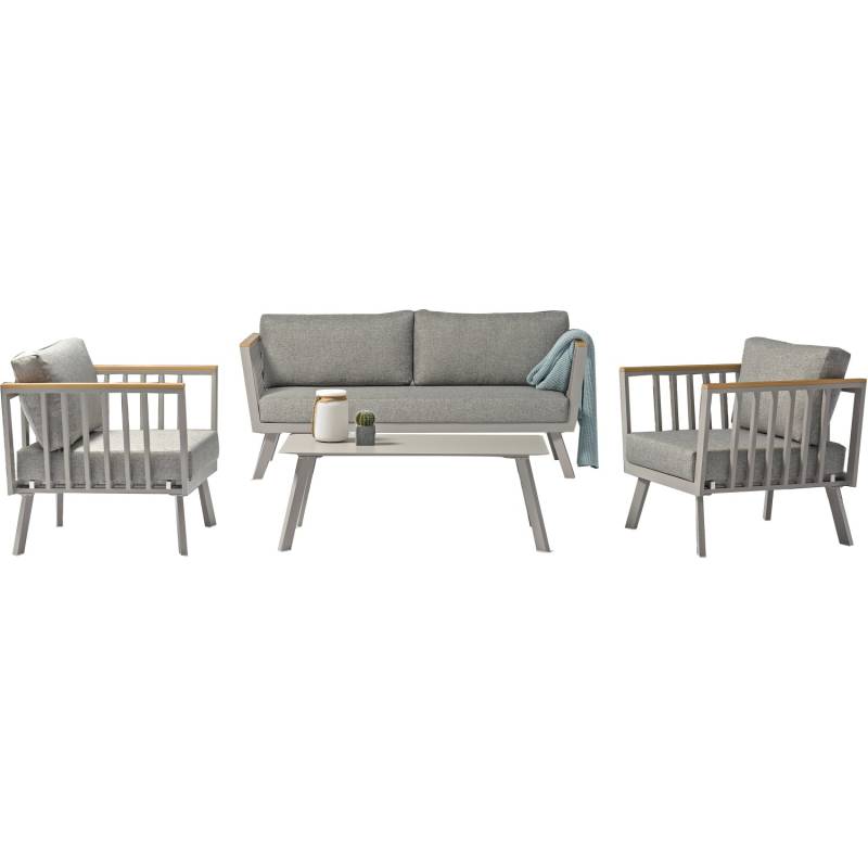 Acamp Loungegruppe Gondola Taupe-Teak von acamp