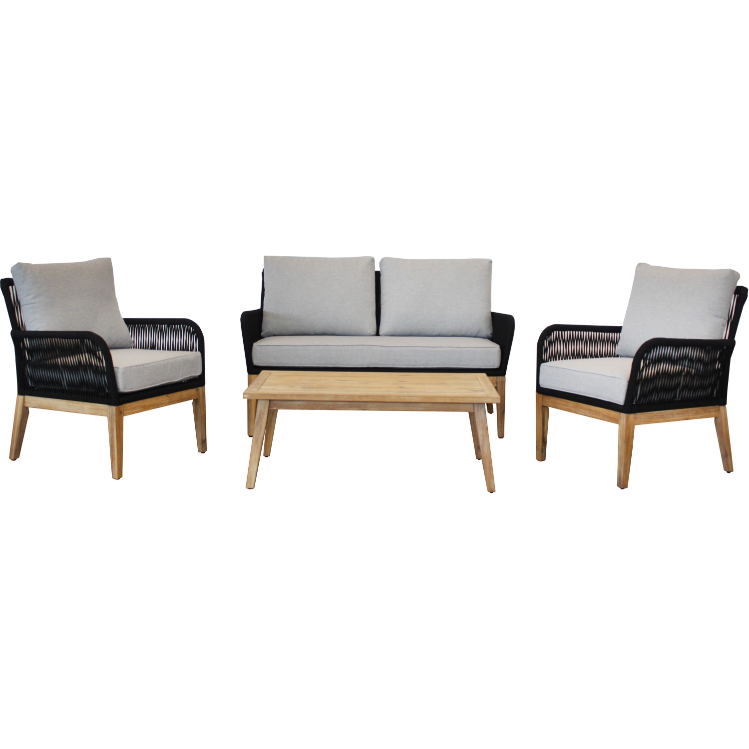 Acamp Loungegruppe Mykonos Teak-Anthrazit FSC® von acamp