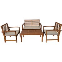 Acamp Loungeset Kreta teak Akazie B/H/T: ca. 113x80x63 cm von acamp