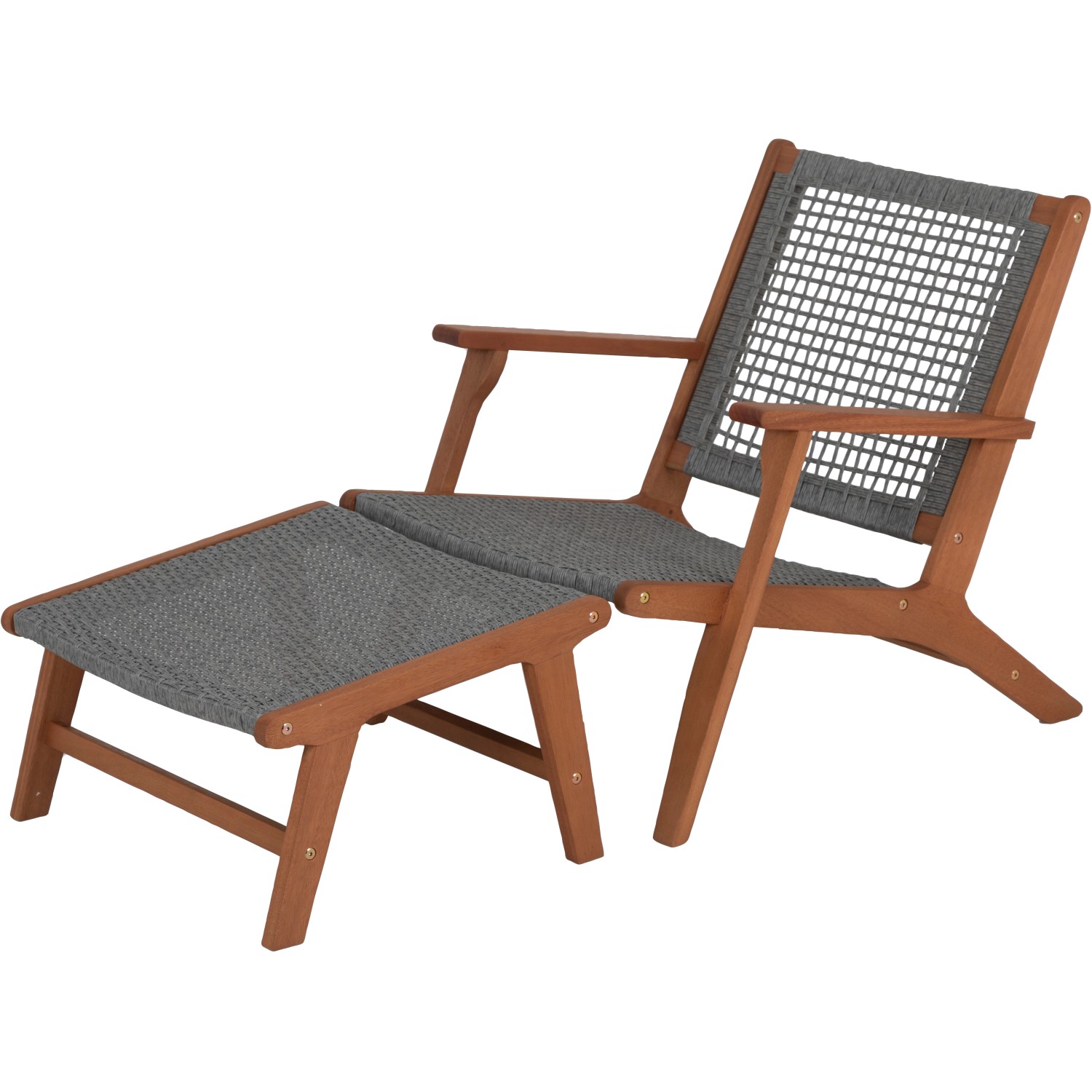 Acamp Relax-Chair Bangkok Teak-Grau FSC® von acamp