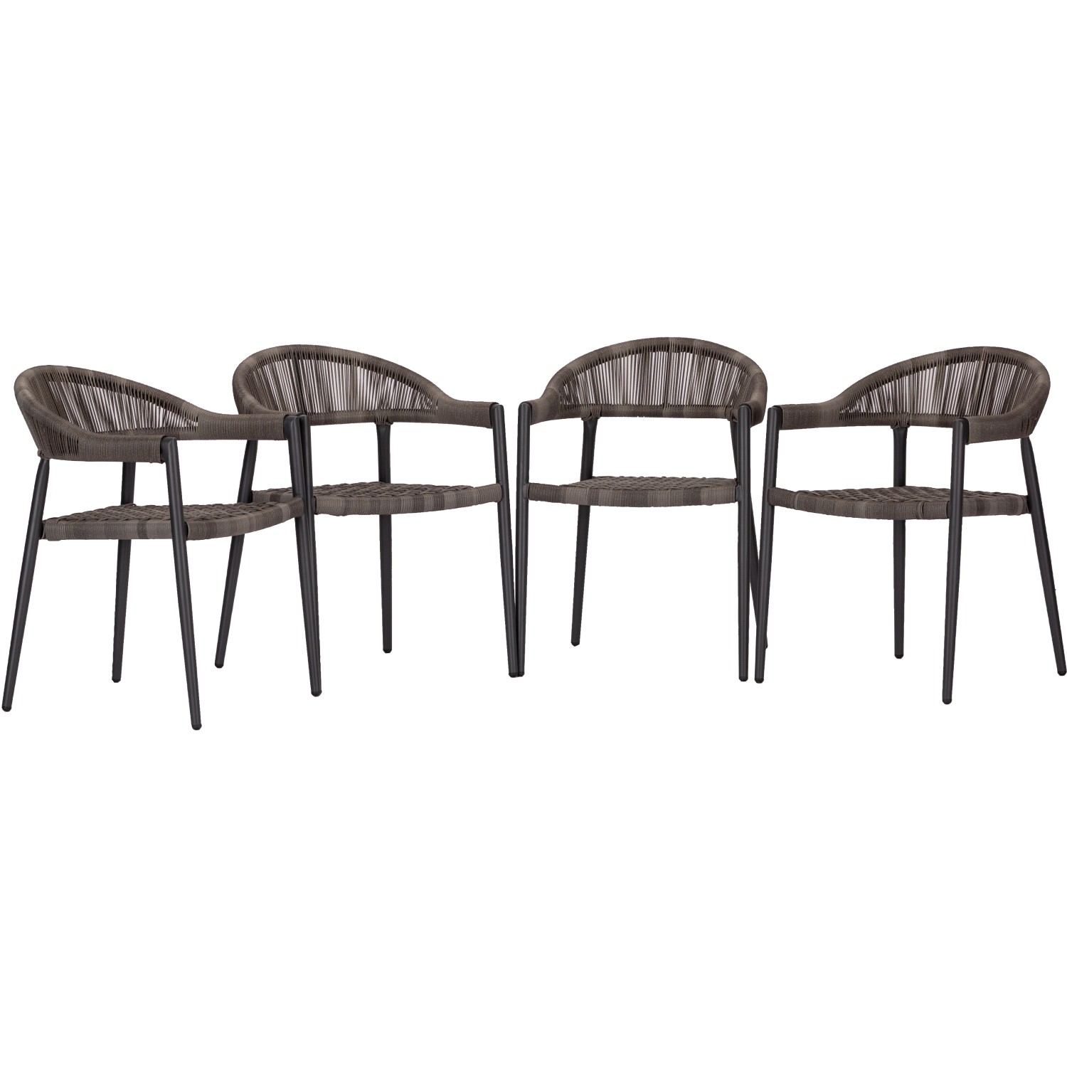 Acamp Set 4x Sessel Brooklyn Anthrazit von acamp