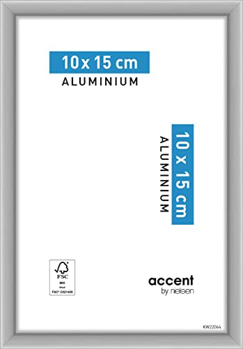 accent by nielsen Aluminium Bilderrahmen Accent, 10x15 cm, Silber Matt von accent by nielsen