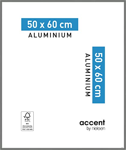 accent by nielsen Aluminium Bilderrahmen Accent, 50x60 cm, Stahlgrau von accent by nielsen