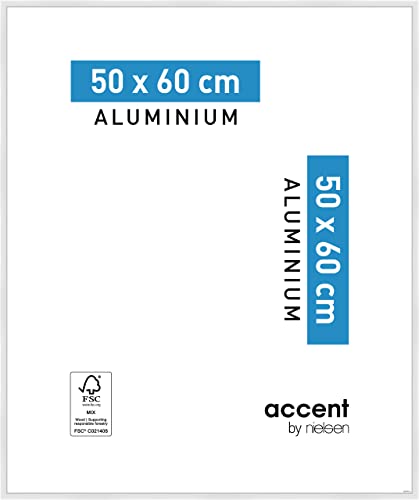 accent by nielsen Aluminium Bilderrahmen Accent, 50x60 cm, Weiß Glanz von accent by nielsen