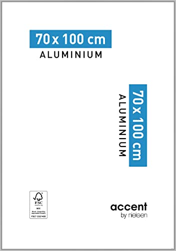 accent by nielsen Aluminium Bilderrahmen Accent, 70x100 cm, Silber Matt von accent by nielsen