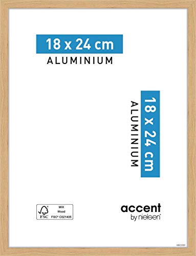 accent by nielsen Aluminium Bilderrahmen Duo, 18x24 cm, Eiche von accent by nielsen