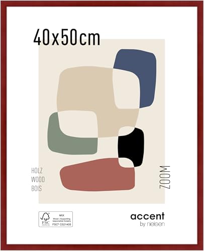 accent by nielsen Holz Bilderrahmen Zoom, 40x50 cm, Rot von accent by nielsen