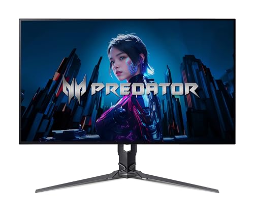 Predator X32 X3 Gaming Monitor 31.5 Inch (80 cm Screen) 4K (UHD), OLED, 240Hz, 0.01ms (PRT)/0.03ms (GTG), 2xDP 1.4, 2xHDMI 2.1, Type-C 90W, USB HUB, Height-Adjustable, FreeSync Premium Pro von acer