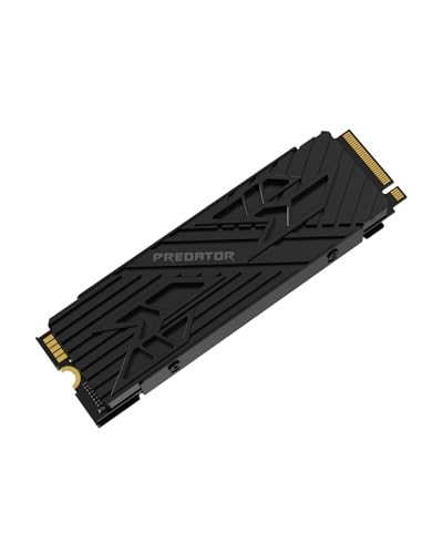 acer Predator GM7000 Heatsink Gaming SSD 2TB - bis zu 7400 MB/s Lesen - M.2 NVMe PCIe Gen4 DRAM Cache mit Kühlkörper, Internes Solid State Laufwerk für Laptop & Desktop PC - PS5 Kompatibel von acer