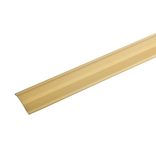 acerto 38236 - Extra robustes Höhenausgleichsprofil selbstklebend 100 cm in Gold | Übergangsprofil Höhenausgleich von 2-16 mm | Geeignet für Laminat, Parkett, Vinyl, PVC von acerto
