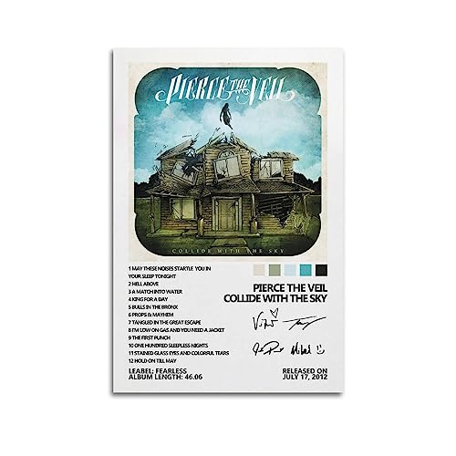 acey Pierce The Veil Poster Collide with The Sky Albumcover Poster Dekorative Malerei Leinwand Wandposter und Kunstdruck Modern Familie Schlafzimmer Dekor Poster 40 x 60 cm von acey