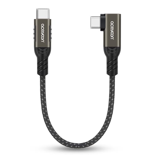 aceyoon USB C Kabel Kurz 15cm, 240W USB C auf USB C Kabel 5A PD Schnellladekabel USB C Winkel 90 Grad mit E-Marker Chip für iPhone 16 15 Pro Max, für MacBook, für Samsung Galaxy, für Huawei aceyoon USB C Kabel Kurz 15cm, 240W USB C auf USB C Kabel 5A PD Schnellladekabel USB C Winkel 90 Grad mit E-Marker Chip für iPhone 16 15 Pro Max, für MacBook, für Samsung Galaxy, für Huawei von aceyoon