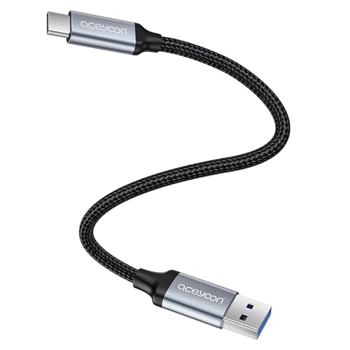 aceyoon USB C Kabel Kurz, 20cm USB C Kabel 3A USB auf USB C Ladekabel mit Nylon Geflochtene für Galaxy S22 S21 S20 S10, für Huawei P40 P30 P20, für Google Pixel, für OnePlus usw von aceyoon