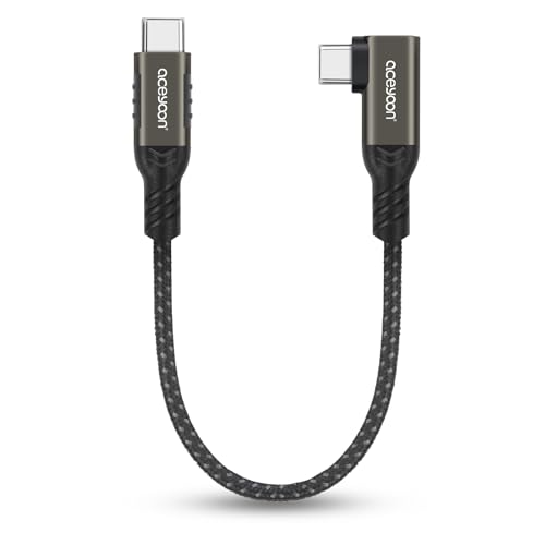 aceyoon USB C auf USB C Kabel Kurz 22cm, 240W/5A/USB4.0 40Gbps USB C Kabel Winkel 90 Grad mit E-Marker Chip Nylon Schnellladekabel USB Typ C für iPhone 16 15 Plus Pro Max, für Galaxy, für Huawei aceyoon USB C auf USB C Kabel Kurz 22cm, 240W/5A/USB4.0 40Gbps USB C Kabel Winkel 90 Grad mit E-Marker Chip Nylon Schnellladekabel USB Typ C für iPhone 16 15 Plus Pro Max, für Galaxy, für Huawei von aceyoon