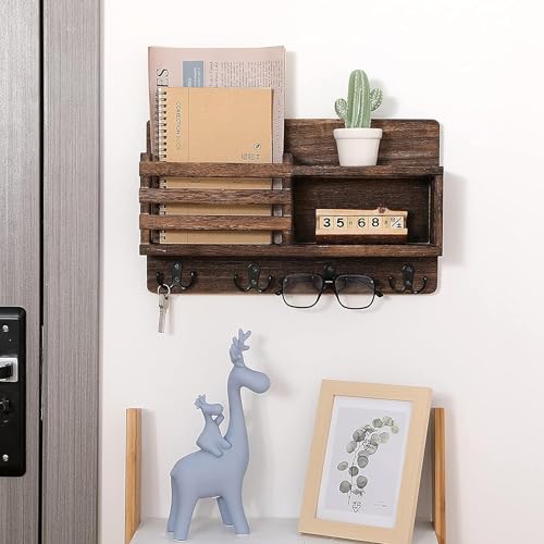 acfeco Schlüsselbrett mit 2 Ablage, Schlüsselbrett Holz, Schlüsselhalter Wand mit 8 Schlüsselhaken, Hängen Schlüsselbord Heim Dekor Wandorganizer für Eingang Wohnzimmer Flur Küche Büro acfeco Schlüsselbrett mit 2 Ablage, Schlüsselbrett Holz, Schlüsselhalter Wand mit 8 Schlüsselhaken, Hängen Schlüsselbord Heim Dekor Wandorganizer für Eingang Wohnzimmer Flur Küche Büro von acfeco