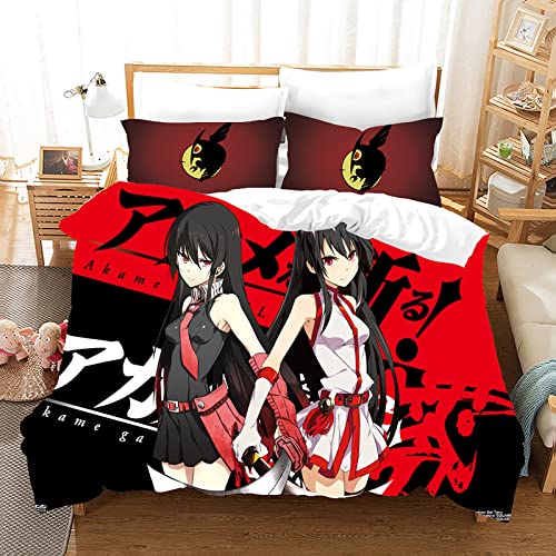 Anime Akame ga Kill! Bedrucktes Bettwäscheset Bettbezug Akame Weicher Bettbezug & Kissenbezüge 2 teilige Sets - Single(#5 135cm*200cm) von acsefire
