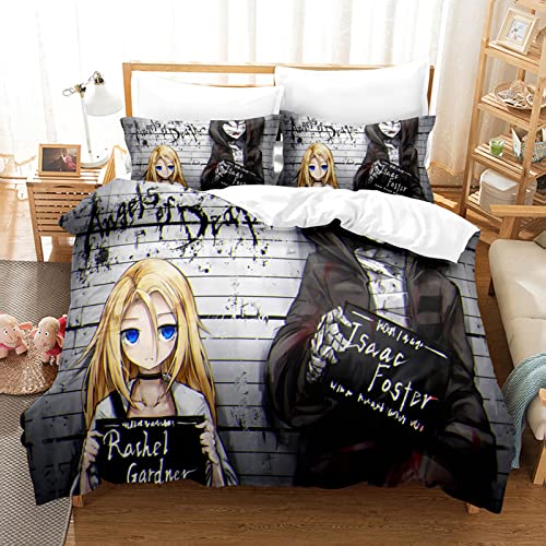 acsefire Anime Angels of Death Bedrucktes Bettwäscheset Bettbezug Isaac Foster Weicher Bettbezug & Kissenbezüge 2-teilige Sets - Single(#11 135cm*200cm) von acsefire