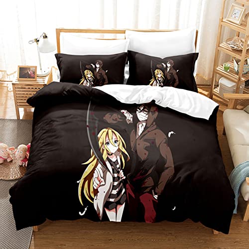 acsefire Anime Angels of Death Bedrucktes Bettwäscheset Bettbezug Isaac Foster Weicher Bettbezug & Kissenbezüge 2-teilige Sets - Single(#3 135cm*200cm) von acsefire